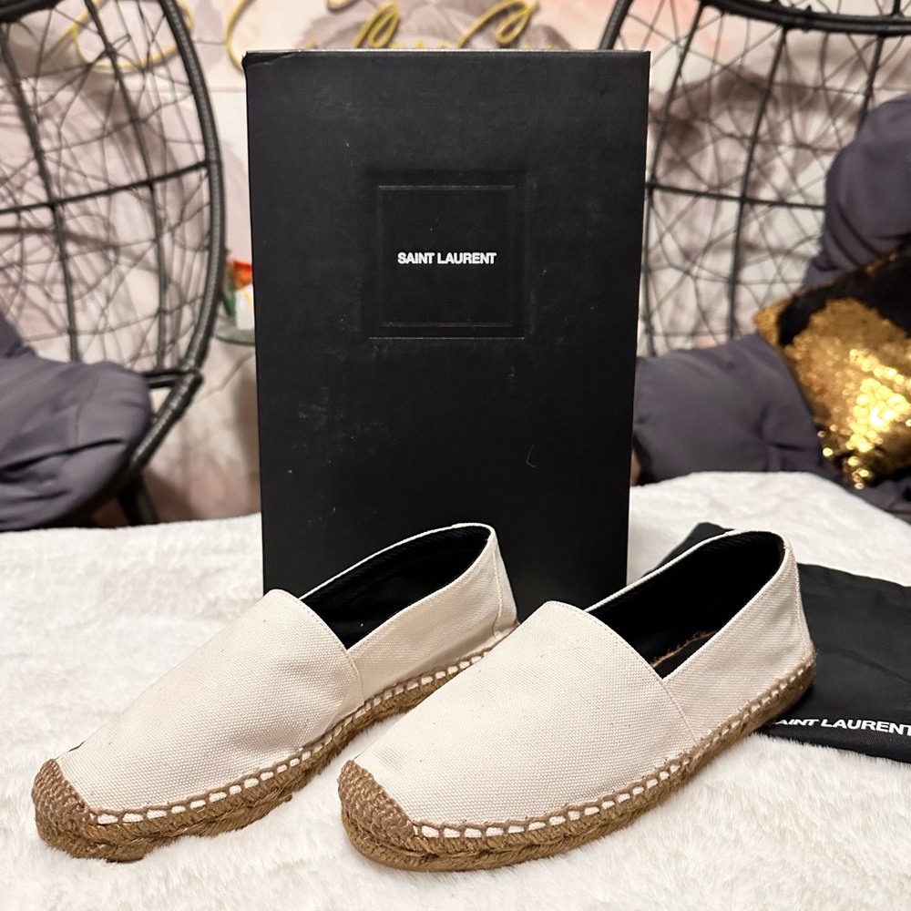 Womens Cassandre Embroidered Espadrilles In Denim Cream